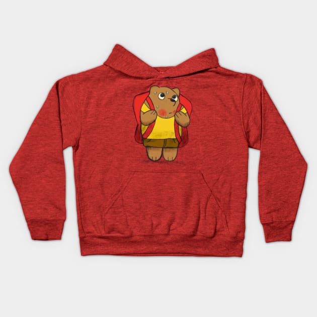 School Bear Kids Hoodie by slugspoon